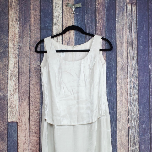 Patra Ivory Shimmer Long Dress Matron Size 16 - Picture 2 of 8